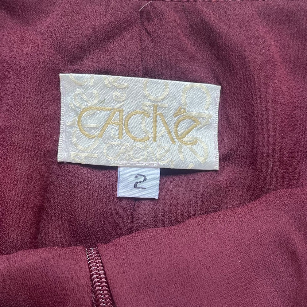 Cache Women's Vintage Sequined Boho Pants 100% Silk Size 2 - Picture 7 of 13